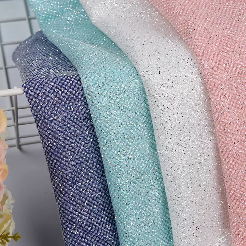 Crystal Mesh Fabric - ผ้าตาข่ายประดับกลิตเตอร์และเลื่อม สำหรับงาน DIY เย็บปักถักร้อย ตกแต่งชุดแต่งงาน เสื้อผ้าแฟชั่น