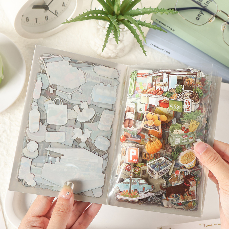 Embellishments For Scrapbooking - สติกเกอร์ไดคัท 20 ชิ้น/ล็อต ลายอาหารแสนอร่อย ของตกแต่งน่ารักสำหรับตกแต่งสมุดบันทึก ตกแต่งแพลนเนอร์