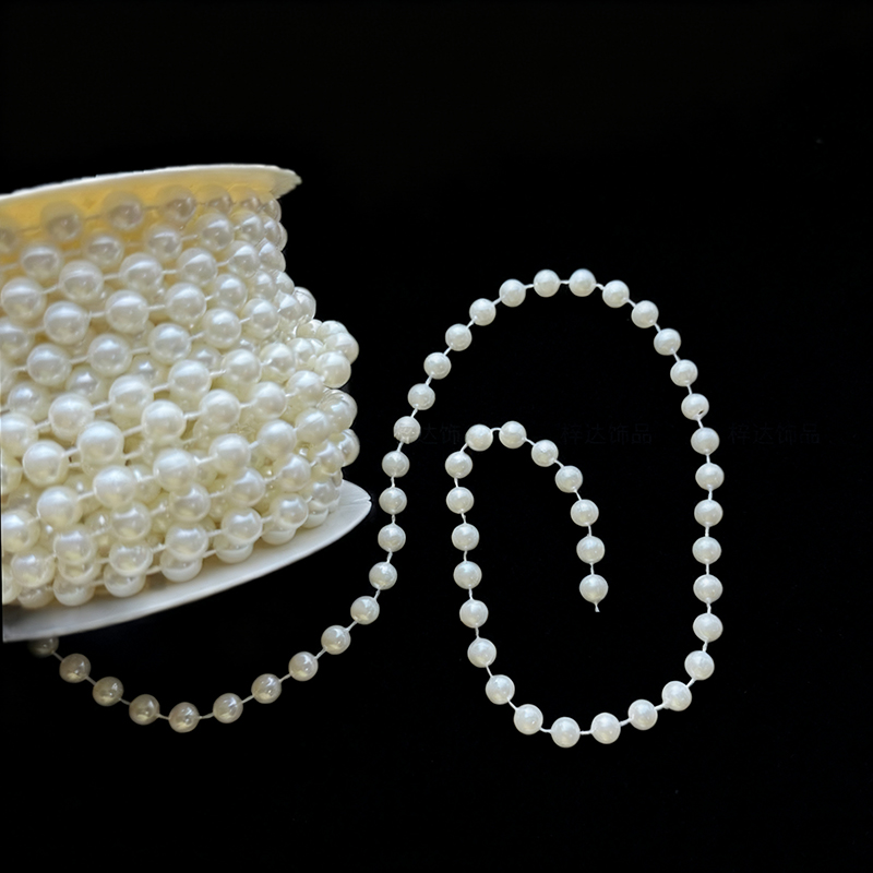 โซ่ไข่มุกสีขาว 5 เมตร/ชุด ขนาด - Pearl Trim Chain บทวิจารณ์และราคา