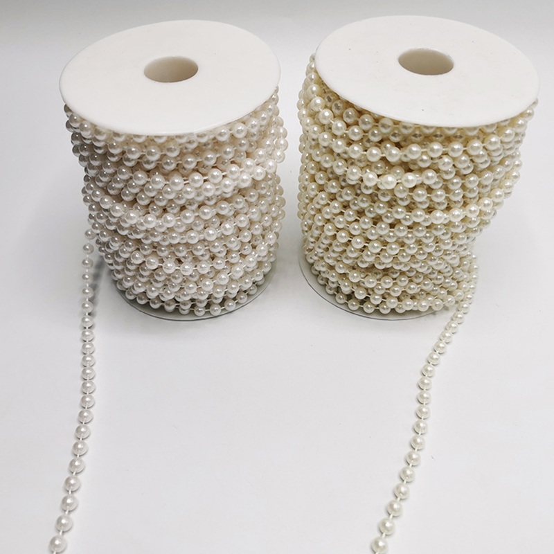 โซ่ไข่มุกสีขาว 5 เมตร/ชุด ขนาด - Pearl Trim Chain บทวิจารณ์และราคา