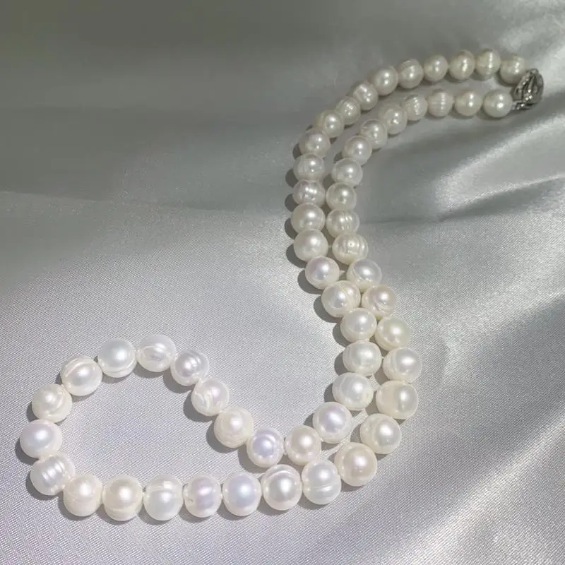 สร้อยคอไข่มุกแท้ขายส่ง ขนาด 8- - Pearl Trim Chain บทวิจารณ์และราคา
