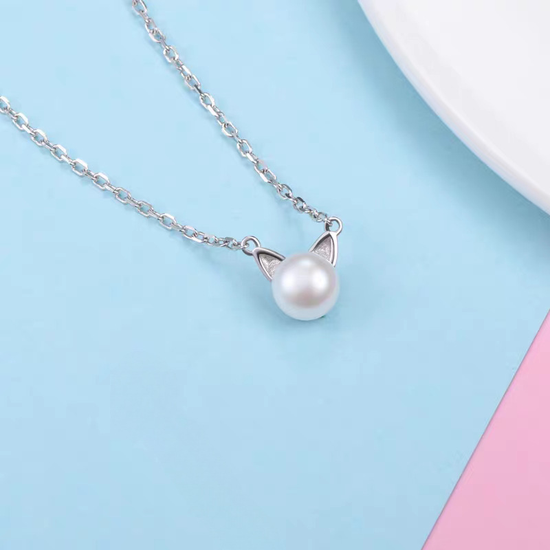 แฟชั่นเครื่องประดับเงินแท้ 925 - Pearl Trim Chain บทวิจารณ์และราคา