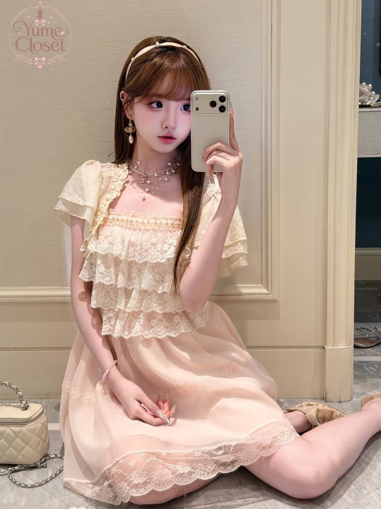 ชุดเดรสสไตล์โลลิต้าหวานๆ แบบวิ - Elastic Lace Trim บทวิจารณ์และราคา