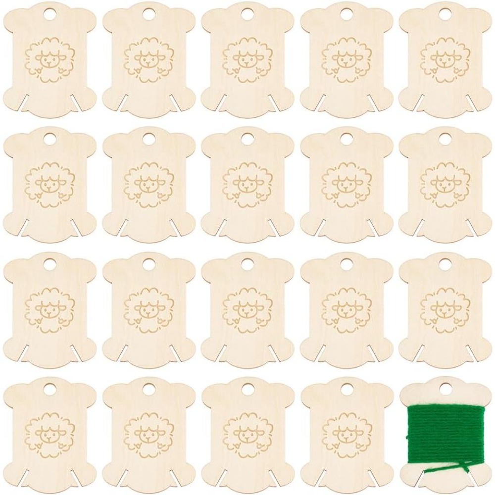20 ชิ้น แผ่นไม้สำหรับพันด้าย ล - Embroidery Craft บทวิจารณ์และราคา
