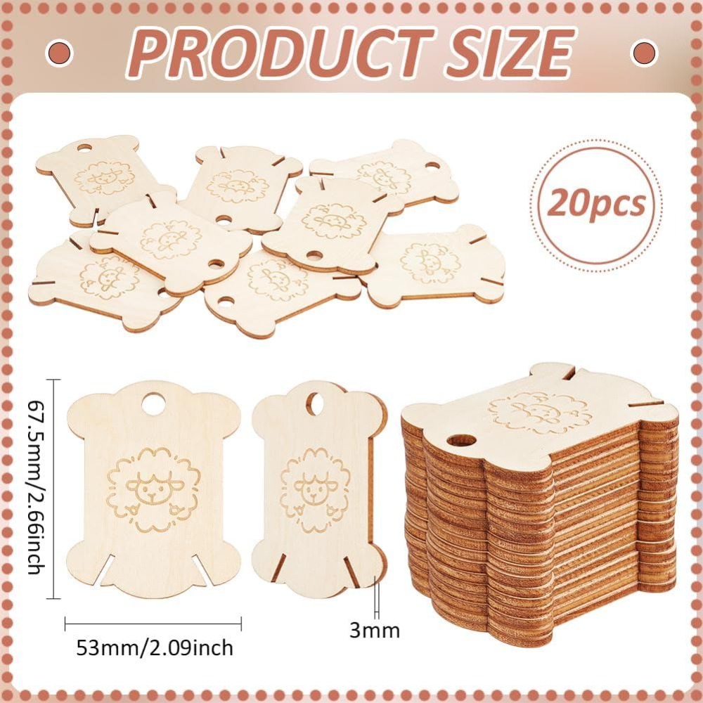 20 ชิ้น แผ่นไม้สำหรับพันด้าย ล - Embroidery Craft บทวิจารณ์และราคา