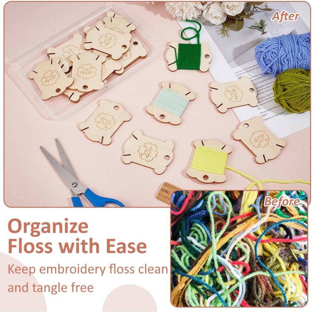 20 ชิ้น แผ่นไม้สำหรับพันด้าย ล - Embroidery Craft บทวิจารณ์และราคา