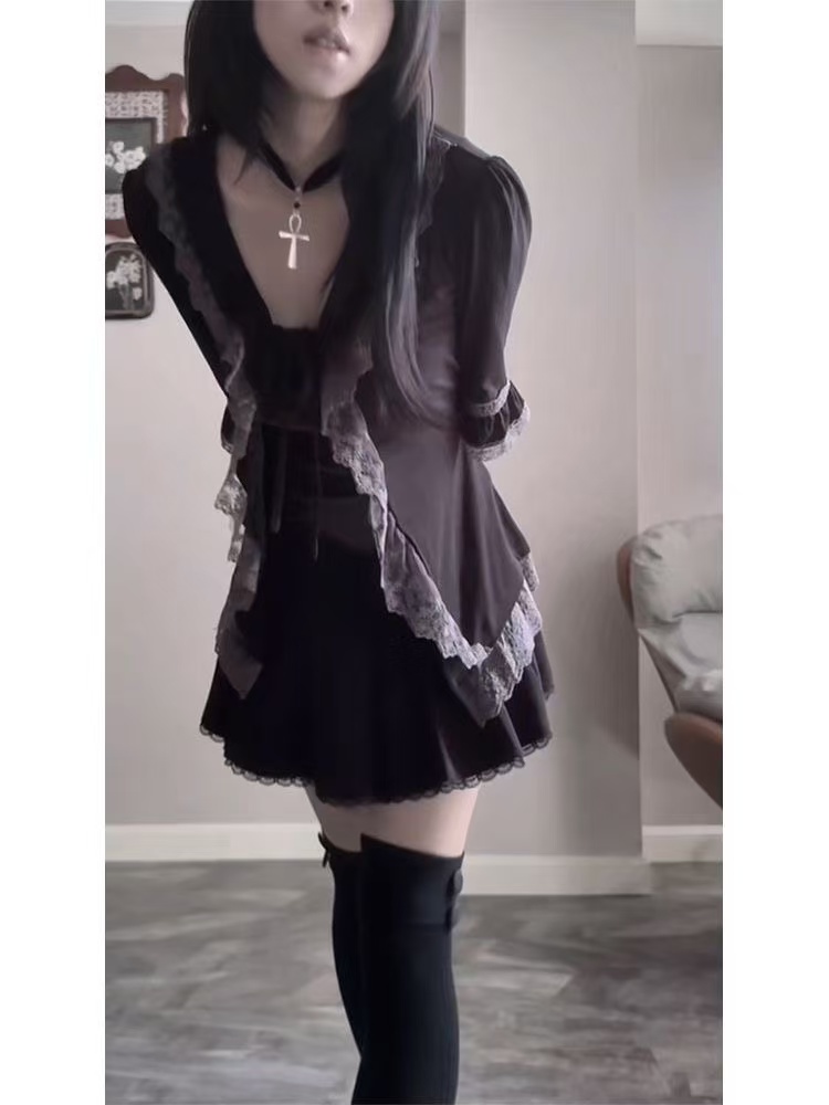 ชุดเดรสสายเดี่ยวสไตล์โลลิต้าหว - Elastic Lace Trim บทวิจารณ์และราคา