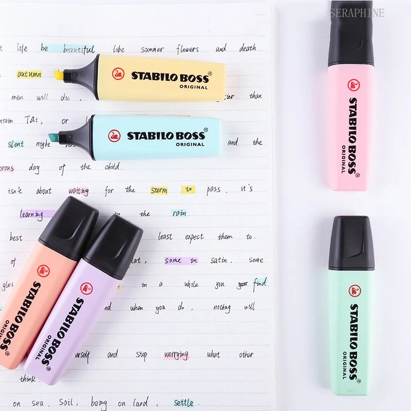 ปากกาไฮไลท์และปากกาเมจิกสีพาสเ - Stabilo Marker Boss บทวิจารณ์และราคา