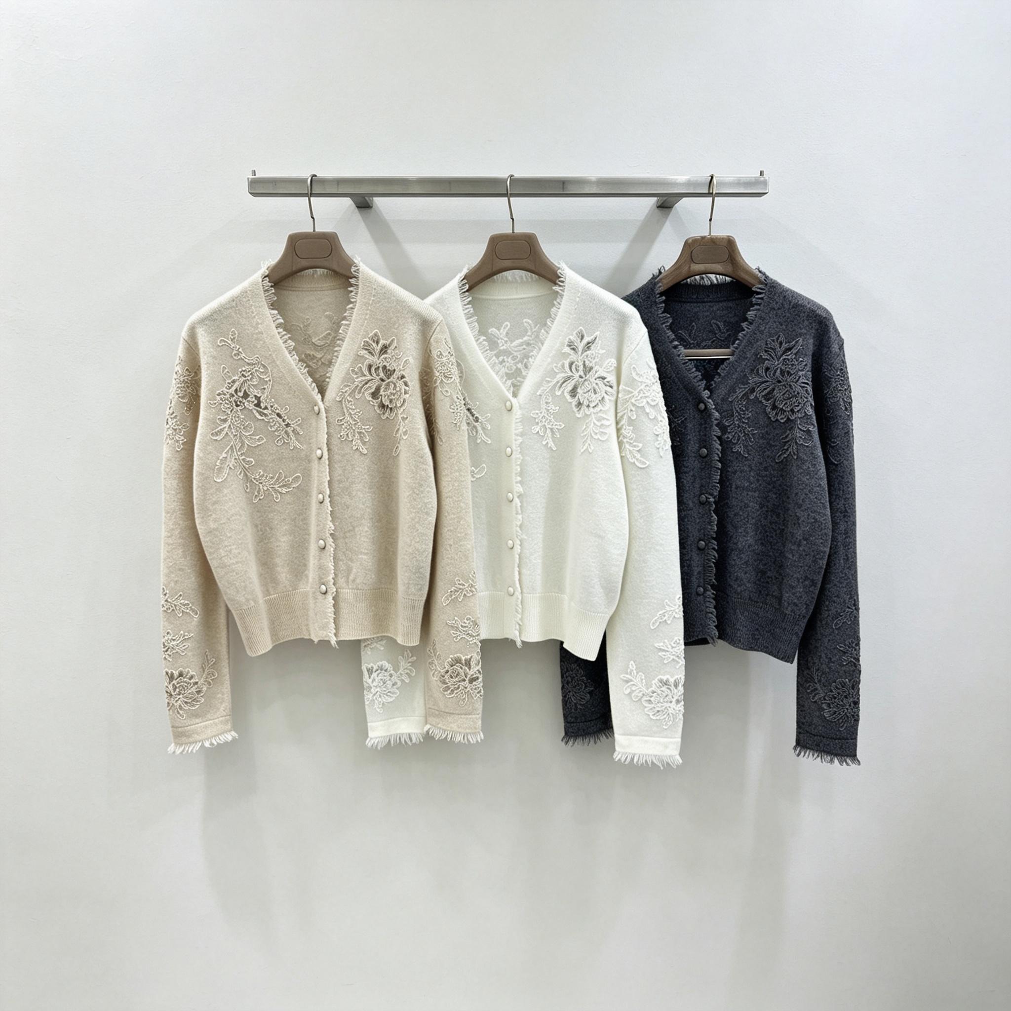 เสื้อคาร์ดิแกนถักคอวีสำหรับผู้ - Tassel Fringe Trim บทวิจารณ์และราคา