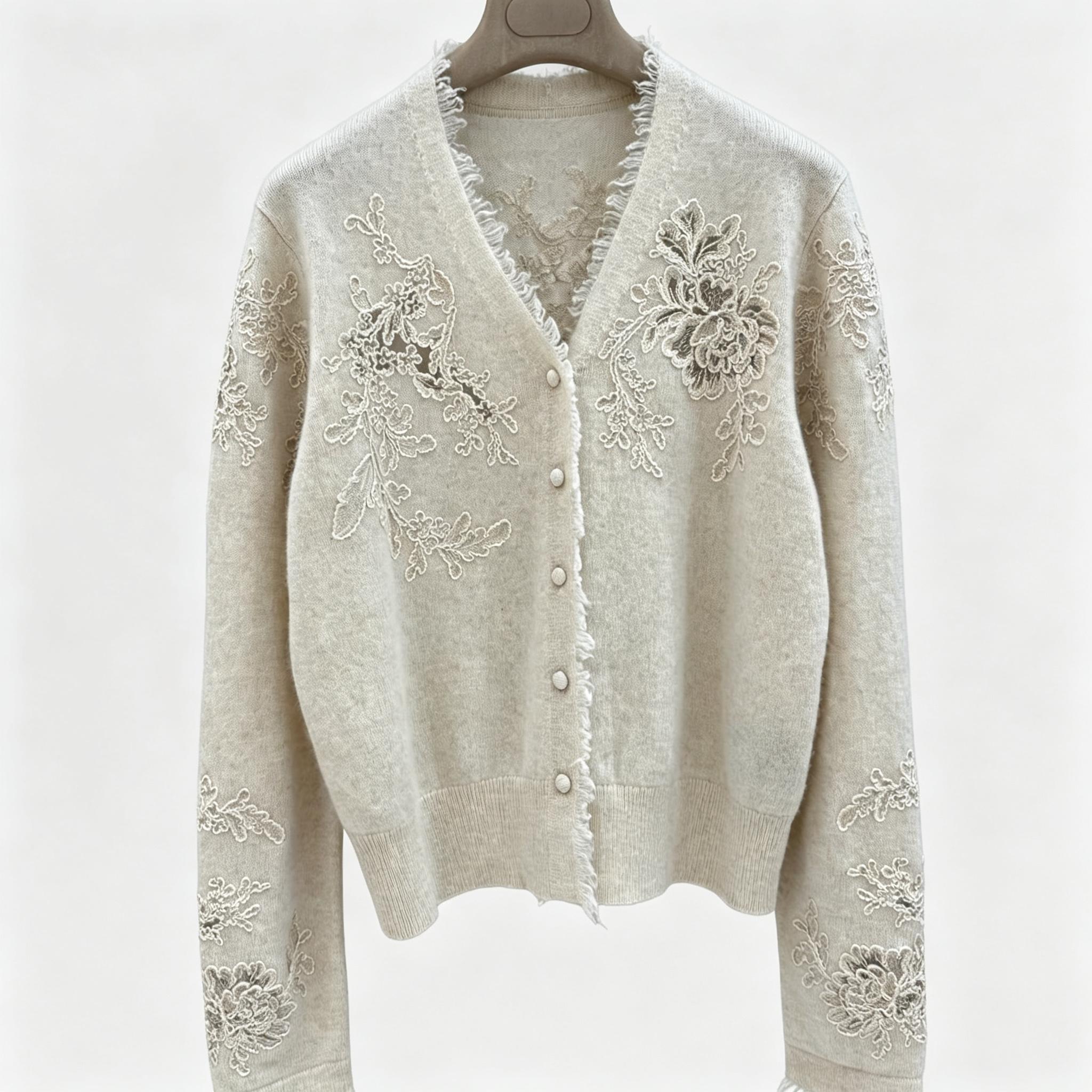 เสื้อคาร์ดิแกนถักคอวีสำหรับผู้ - Tassel Fringe Trim บทวิจารณ์และราคา