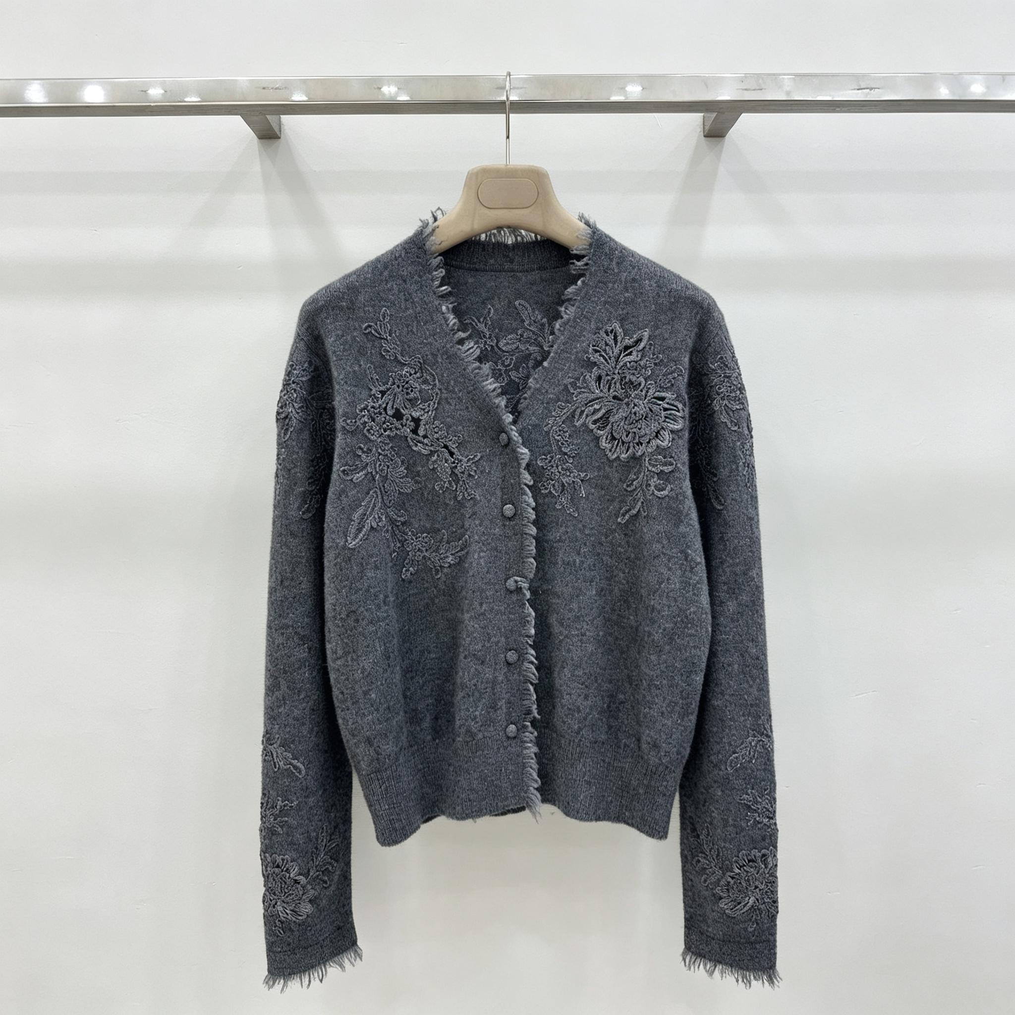 เสื้อคาร์ดิแกนถักคอวีสำหรับผู้ - Tassel Fringe Trim บทวิจารณ์และราคา
