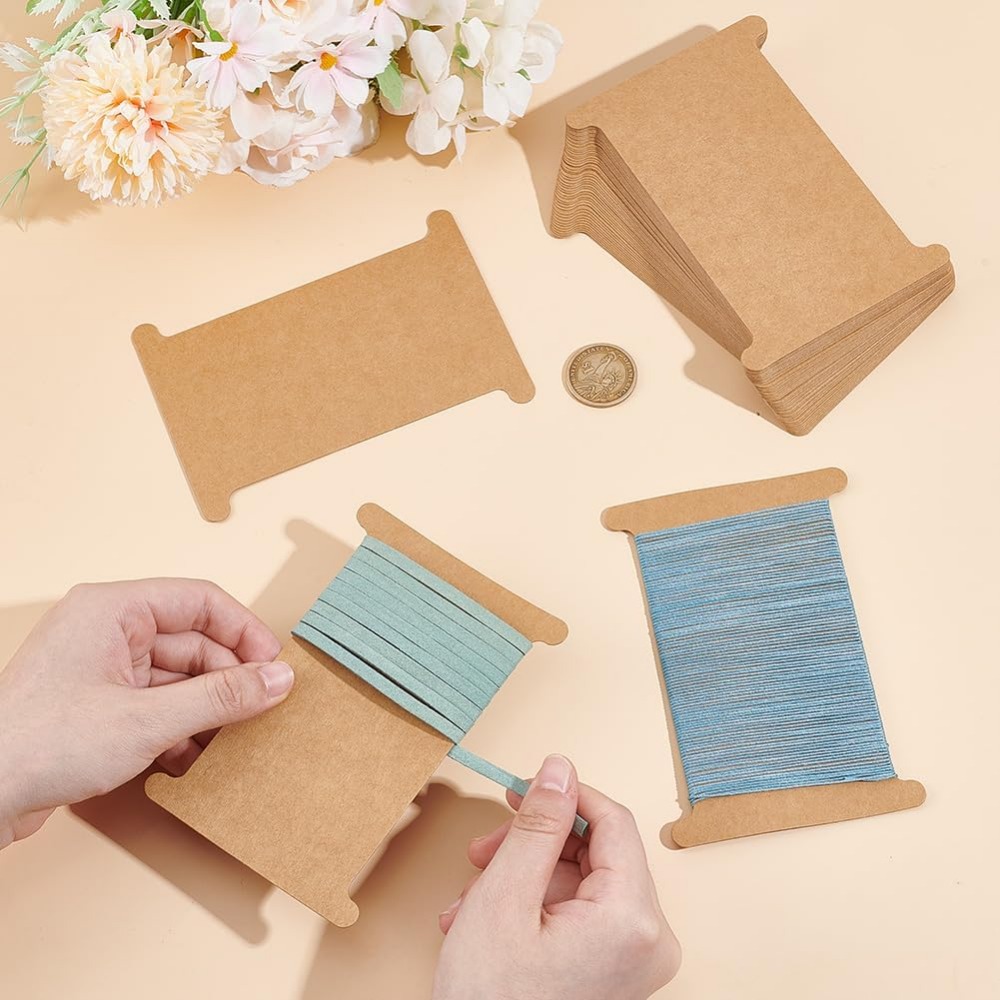 50pcs ริบบิ้นจัดเก็บกระดาษแข็ง - Organza Ribbon Spool บทวิจารณ์และราคา