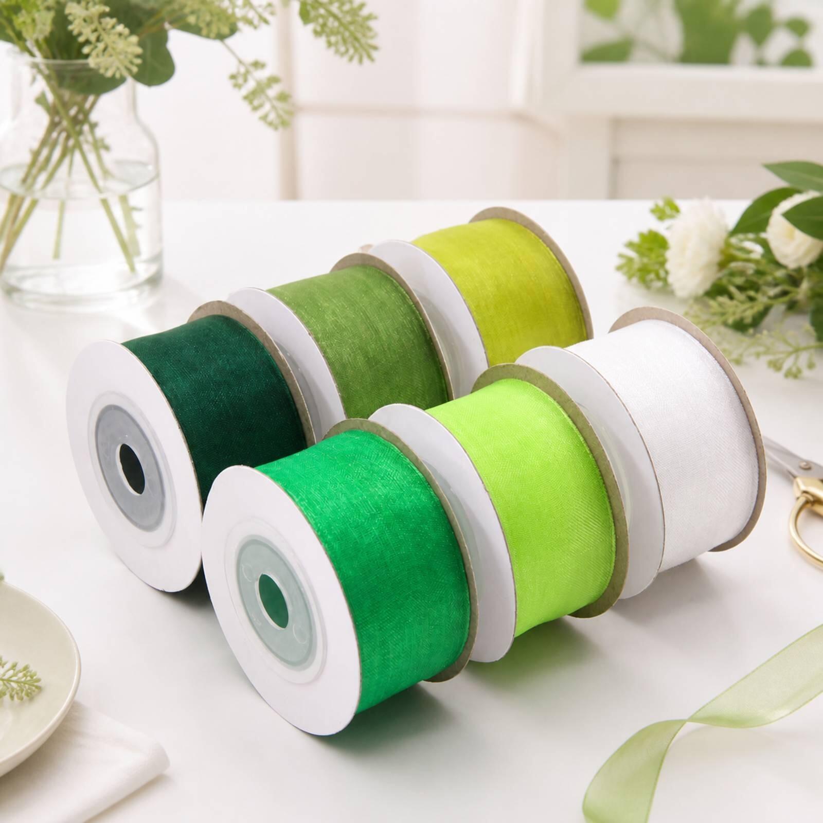ริบบิ้นใสสำหรับตกแต่ง ใช้ทำลวด - Organza Ribbon Spool บทวิจารณ์และราคา